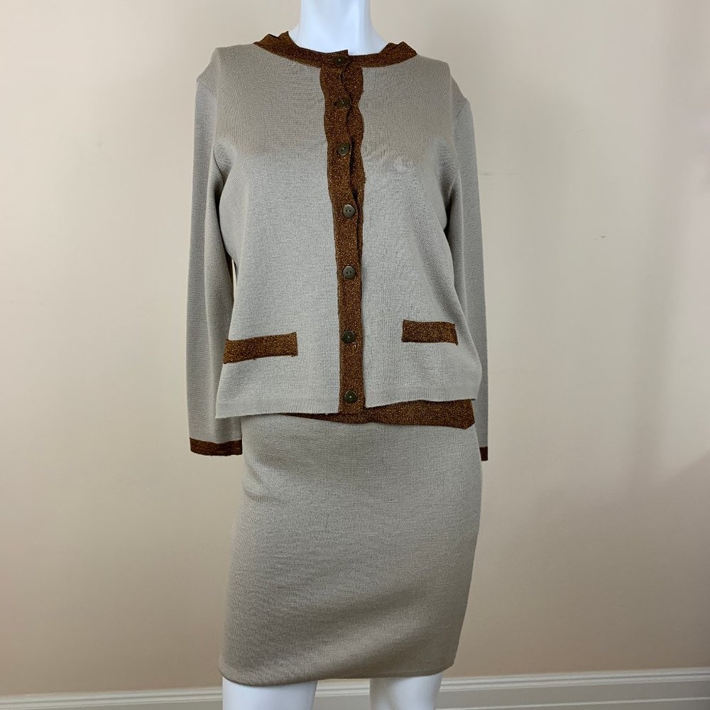 Charles Jourdan 3 Piece Skirt, Top & Sweater Set